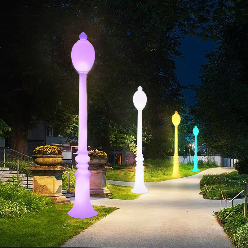 Post de la lámpara LED de decoración de jardín solar moderna al aire libre impermeable
